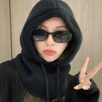 Knitted Hooded Cap Winter Balaclava