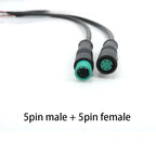 Male+Female Connector 2 3 4 5 6Pin M8 Cable Waterproof Connector For Ebike Optional Cable Ebike Accessories