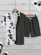 Resort wear Luxury Style Men's Short-sleeved outfit