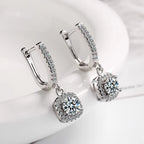 2CT Moissanite Huggie Hoop Earring