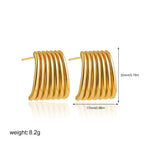 Three-Layer Textured Knot Earrings for Women