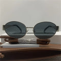 Gold Metal Frame Oval  Small  Sunglasses