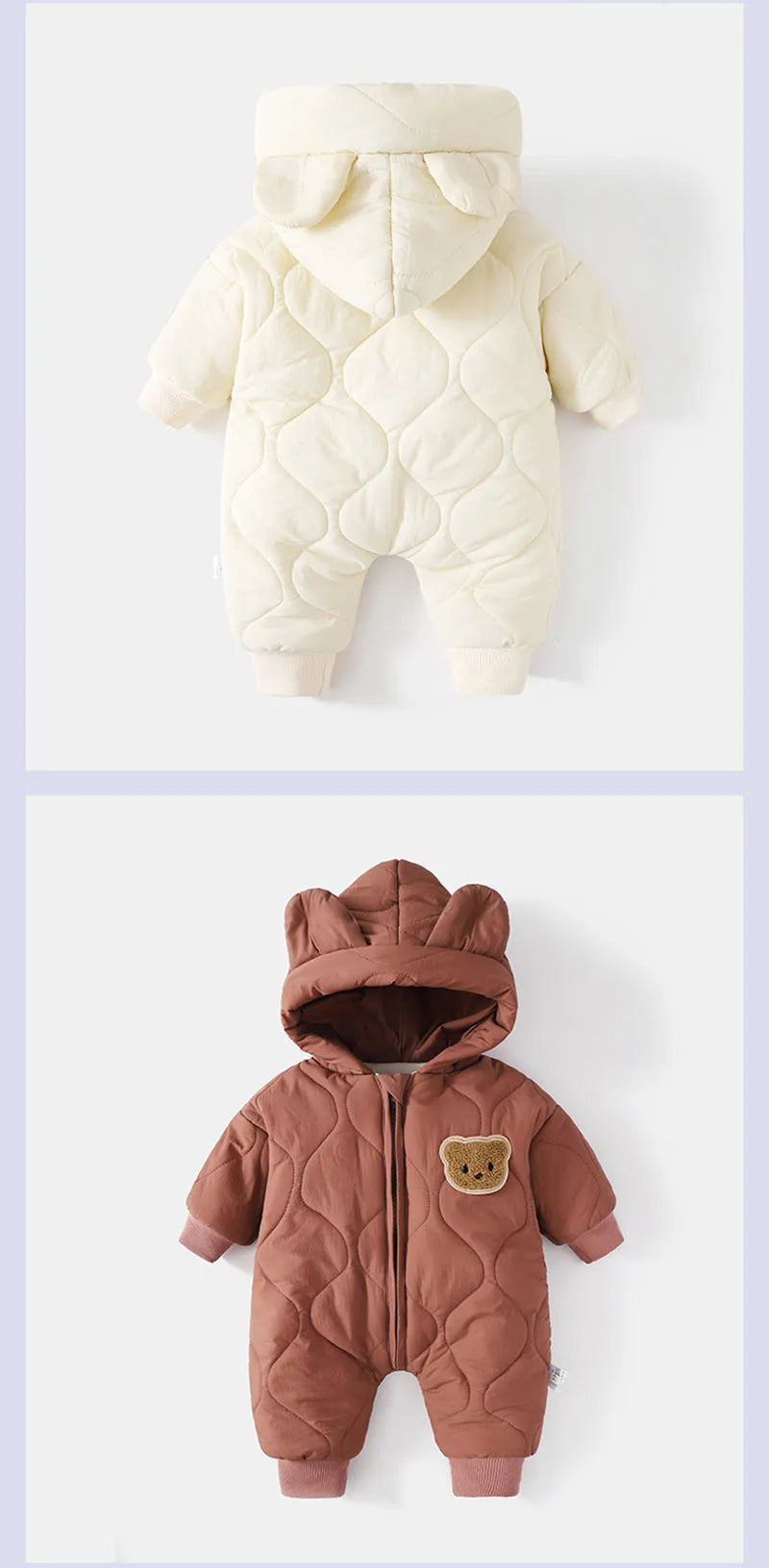 Warm Winter Baby Romper Bear Jumpsuit