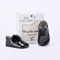 Boys Black Patent Leather Pre-Walker Lace Shoes