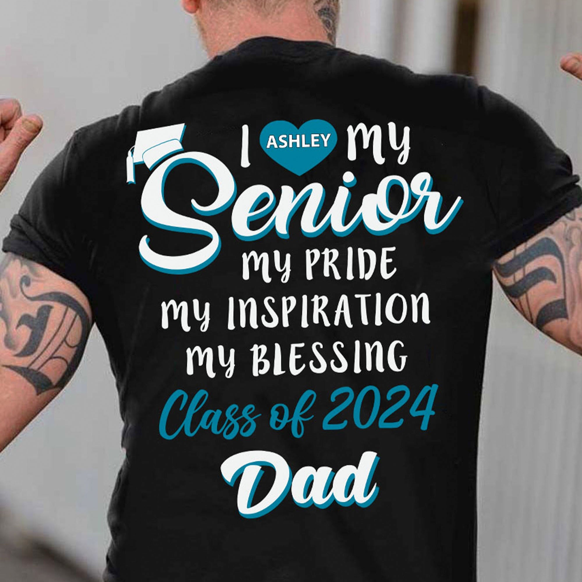 I Love My Senior - Family Senior 2026 - Personalized Custom Graduation 2026 Backside Shirt C635