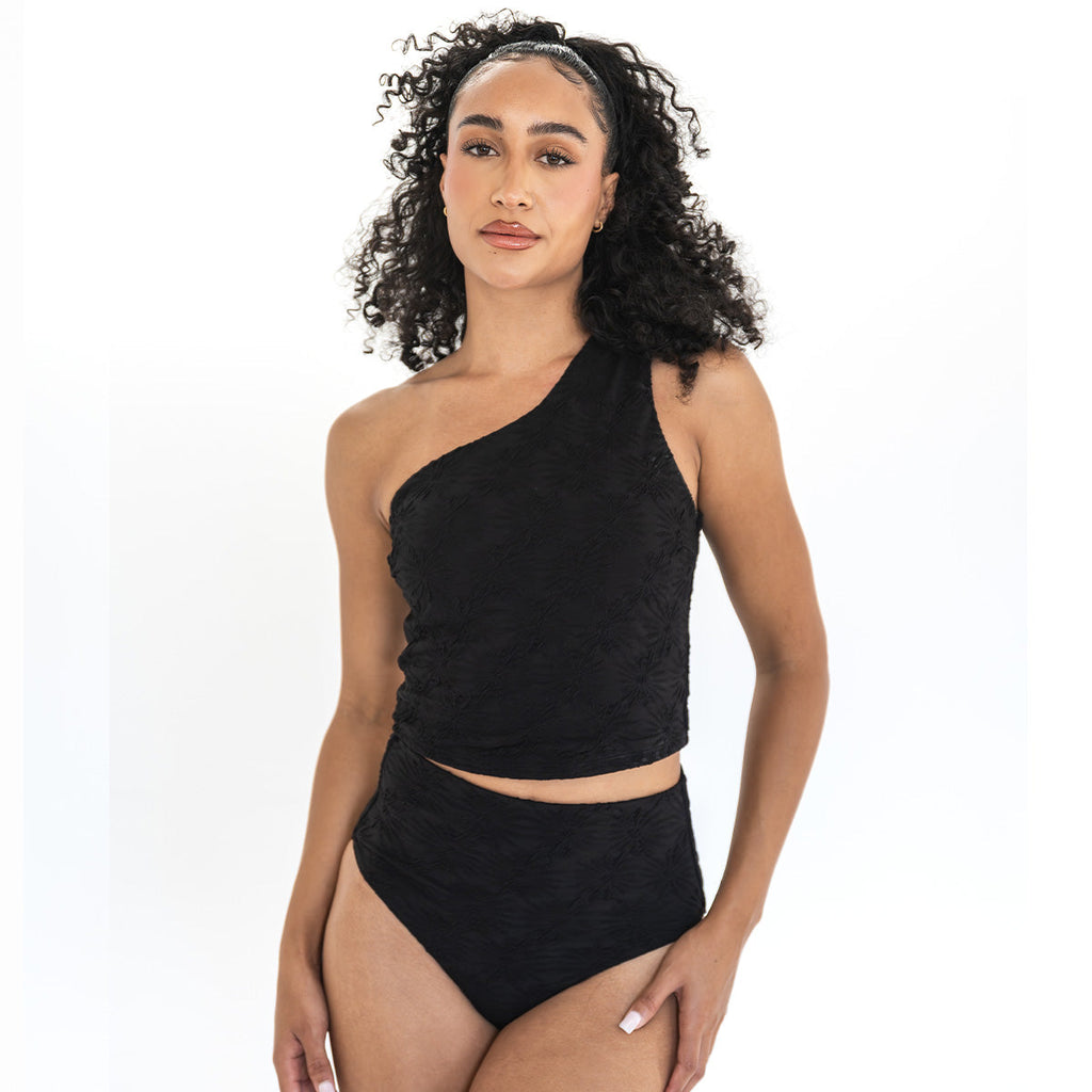 Single Shoulder Tankini Top