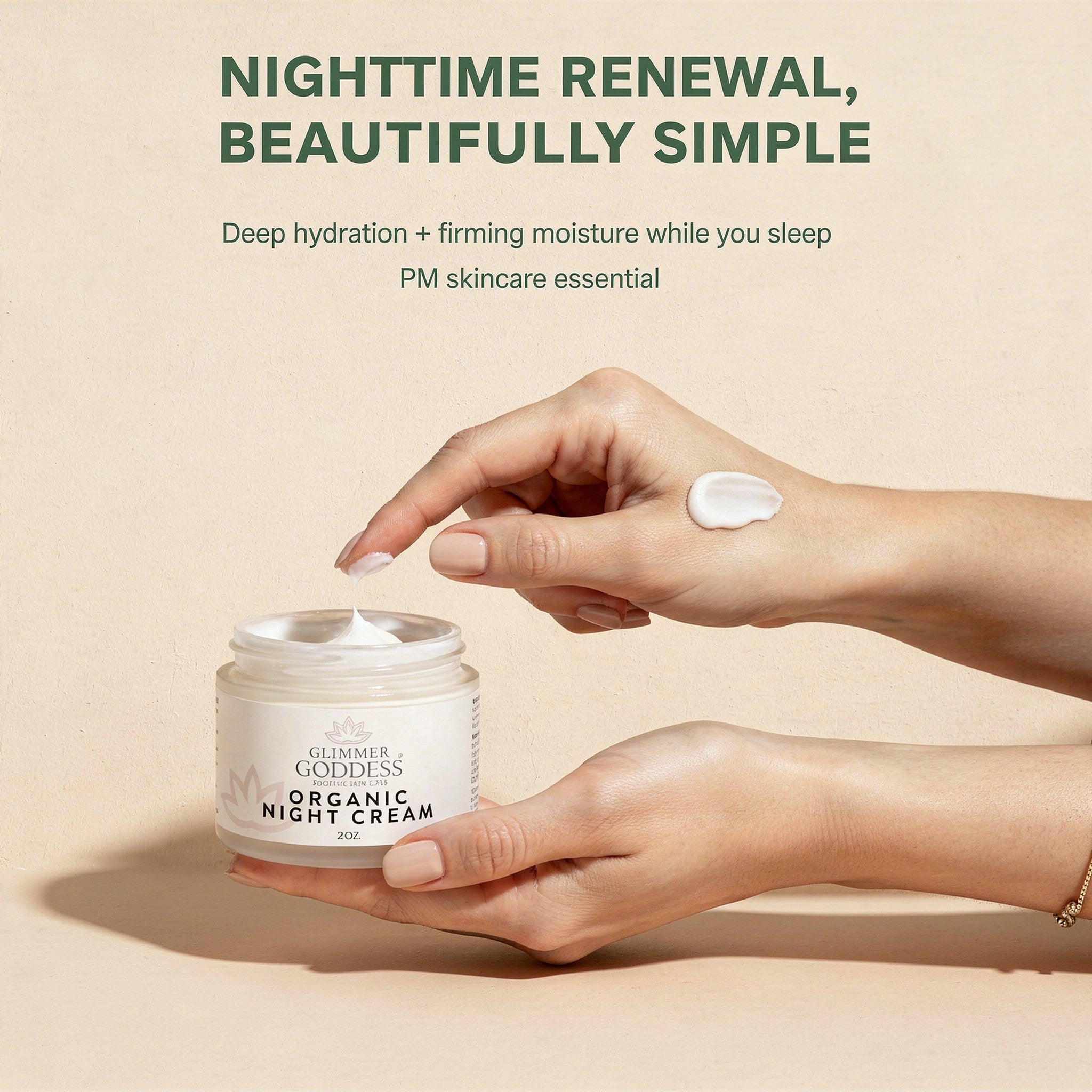 Organic Skin Renewal Night Cream 2 oz – Anti-Aging