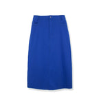 STRETCH COLORED DENIM  SKIRT