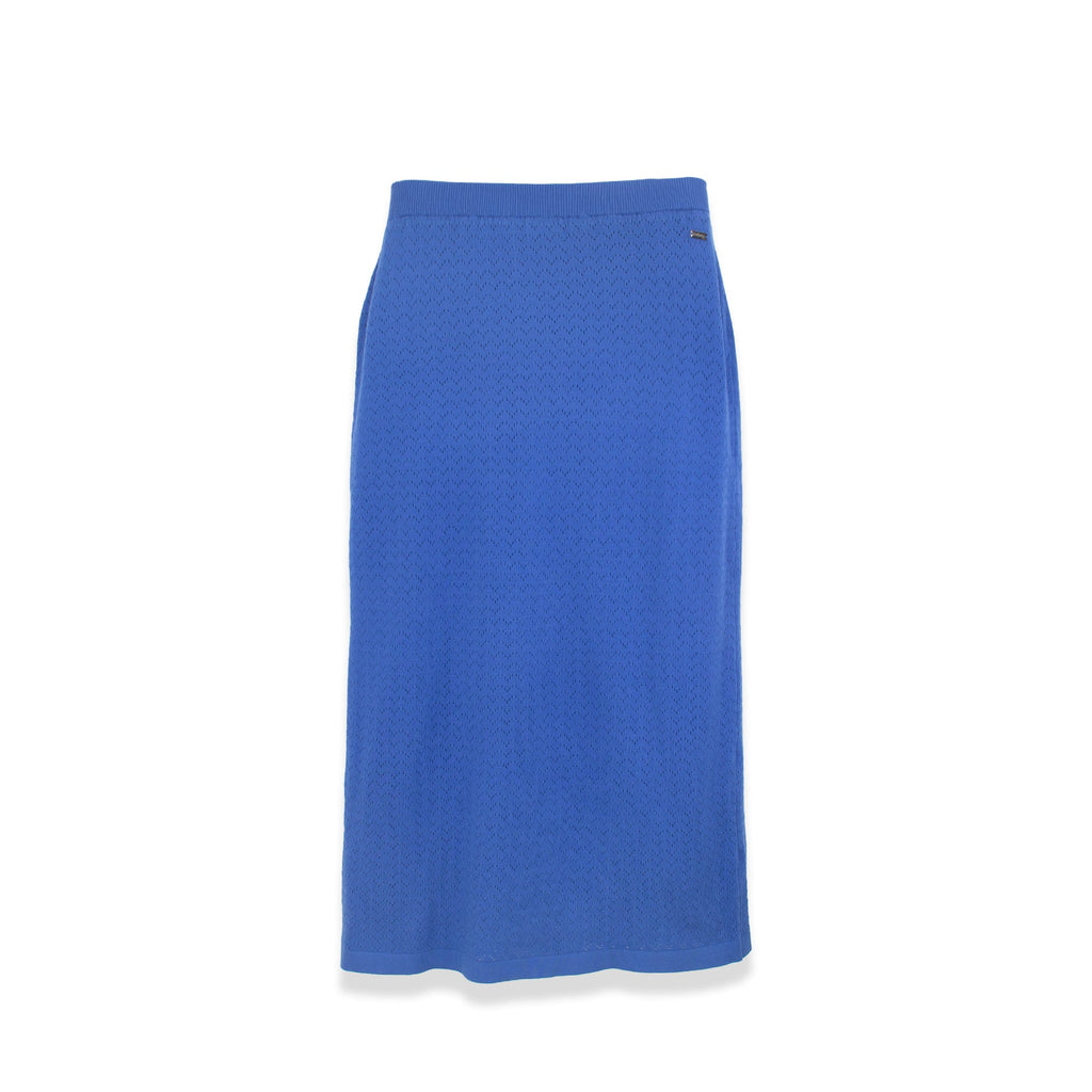 EYELET KNIT SKIRT