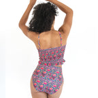 Smocked Mini Ruffle Tankini Top