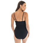 Spaghetti Strap Ruched One Piece Swimsuit