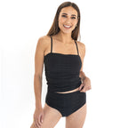 Spaghetti Strap Ruched Tankini Top