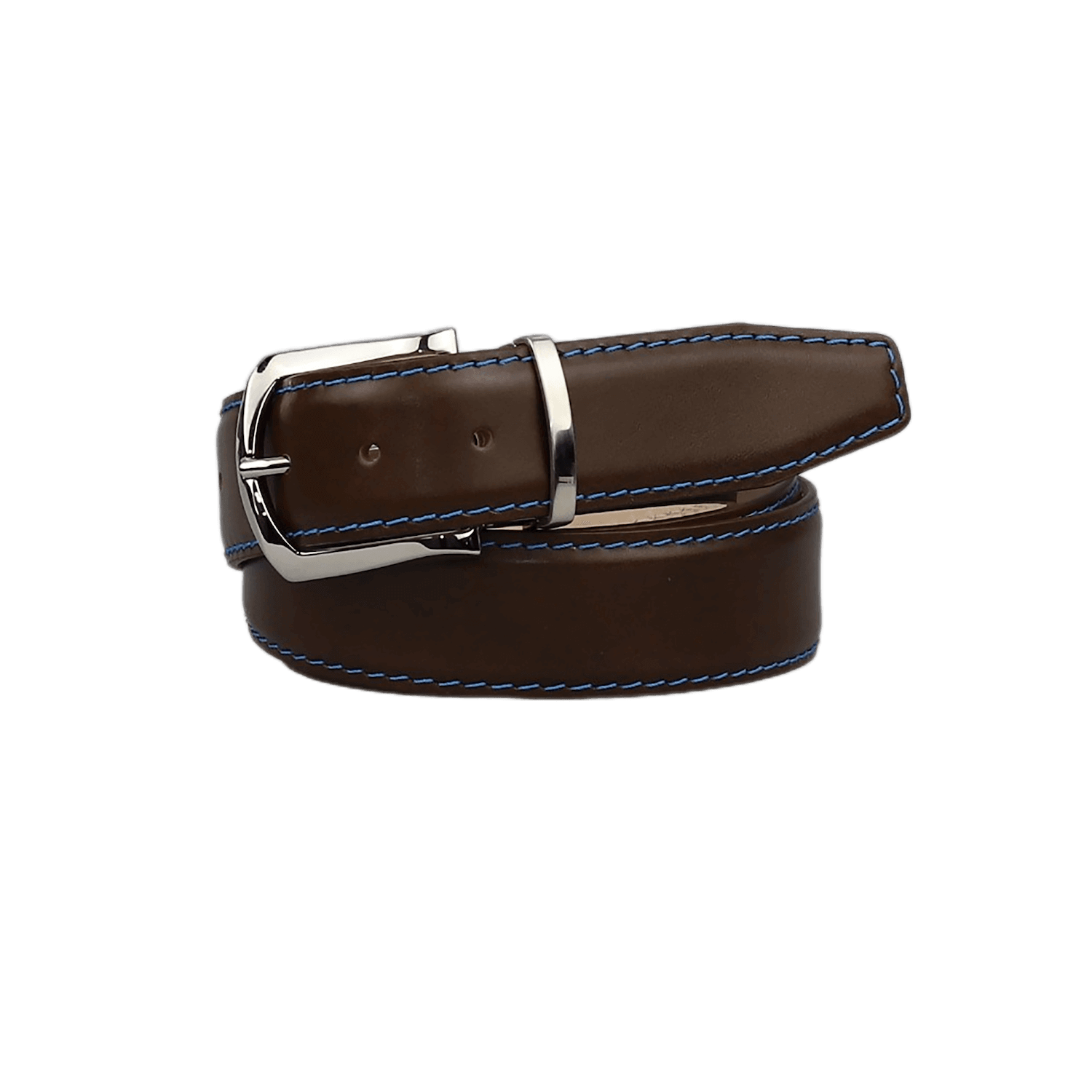 Spotty Brown Italian Calf Leather Belt