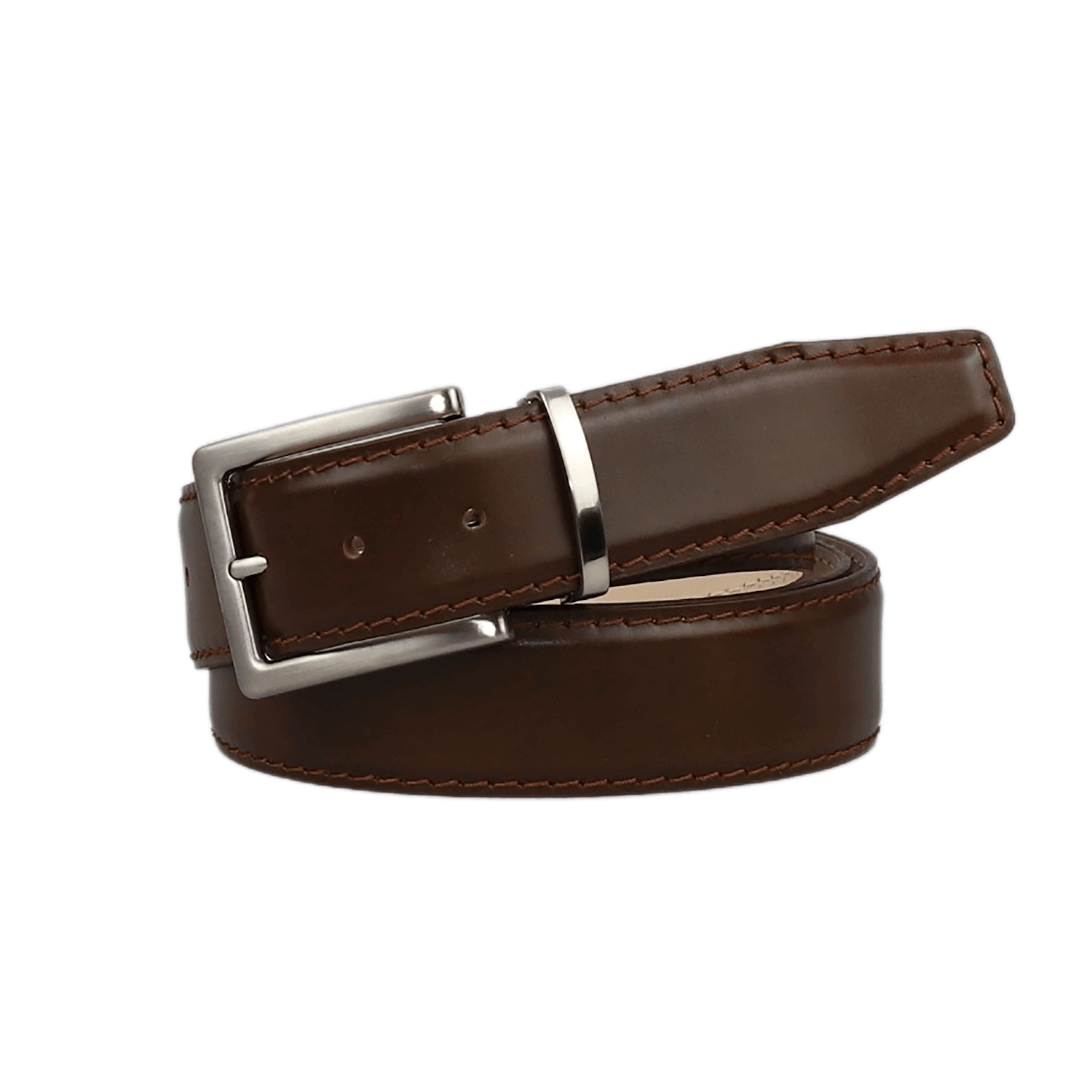Spotty Brown Italian Calf Leather Belt