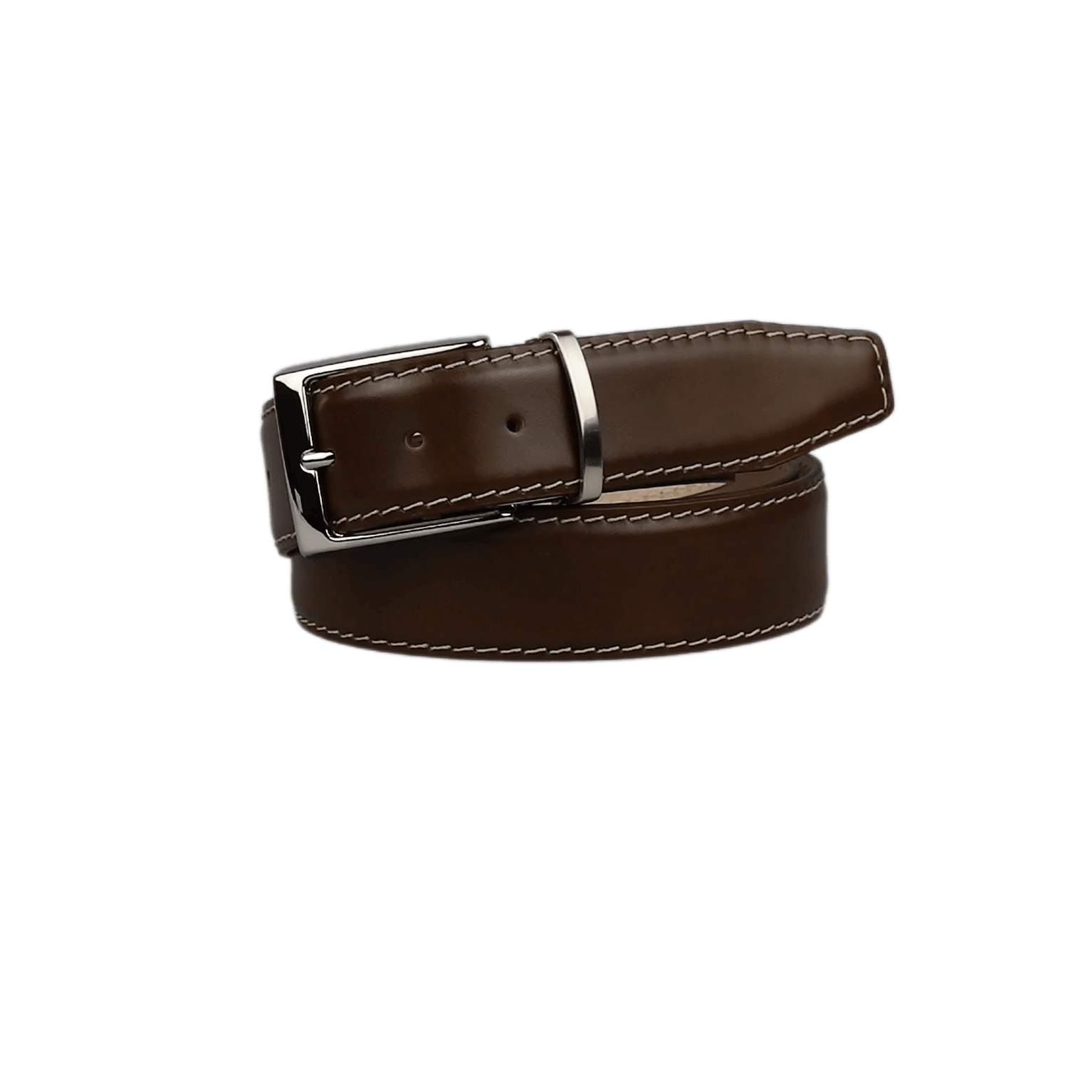 Spotty Brown Italian Calf Leather Belt