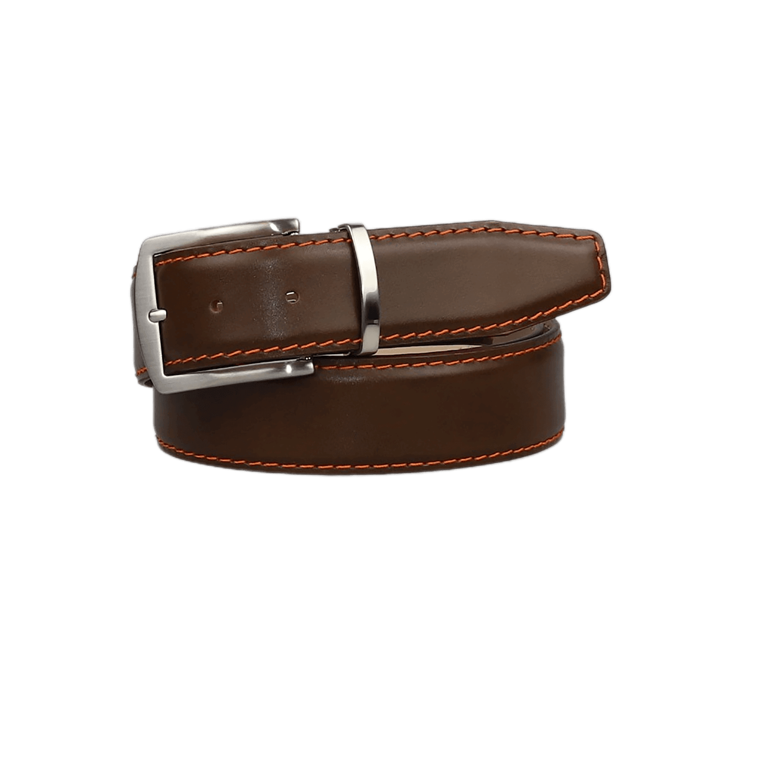 Spotty Brown Italian Calf Leather Belt