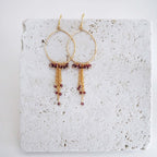 Aquamarine Mini Swing Hoop Earrings