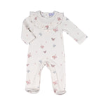 SYRINE  | Girls Ivory Cotton Butterfly Babysuit Set