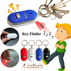 Mini LED Whistle Key Finder Flashing Beeping Remote Lost Keyfinder Locator Keyring for children(white)