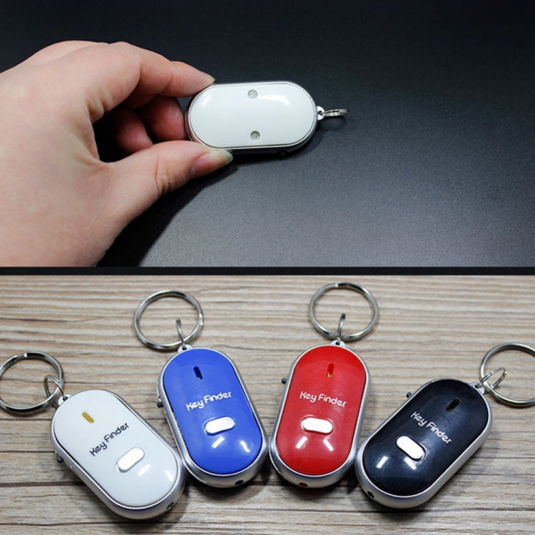 Mini LED Whistle Key Finder Flashing Beeping Remote Lost Keyfinder Locator Keyring for children(white)
