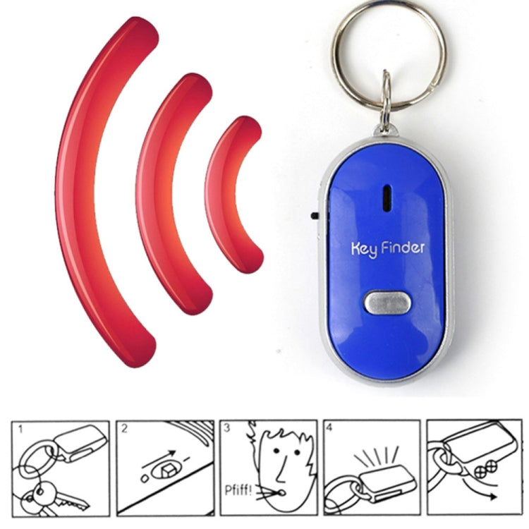 Mini LED Whistle Key Finder Flashing Beeping Remote Lost Keyfinder Locator Keyring for children(black)