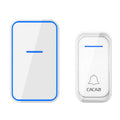 CACAZI Home Smart Digital Wireless Doorbell Remote Electronic Doorbell Elderly Pager, Style: US Plug(White)