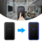 CACAZI Home Smart Digital Wireless Doorbell Remote Electronic Doorbell Elderly Pager, Style: US Plug(White)