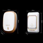 CACAZI Smart Waterproof Music Wireless Doorbell Multifunctional Pager, Style: US Plug(Black)