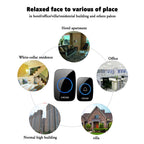 CACAZI A10DC 1 To 2 Battery Type Home Smart Waterproof Electronic Wireless Doorbell(Black)