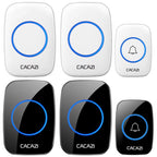 CACAZI A10DC 1 To 2 Battery Type Home Smart Waterproof Electronic Wireless Doorbell(Black)