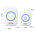 CACAZI A10DC 1 To 2 Battery Type Home Smart Waterproof Electronic Wireless Doorbell(Black)