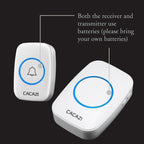 CACAZI A10DC 1 To 2 Battery Type Home Smart Waterproof Electronic Wireless Doorbell(Black)