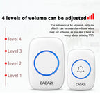 CACAZI A10DC 1 To 2 Battery Type Home Smart Waterproof Electronic Wireless Doorbell(Black)