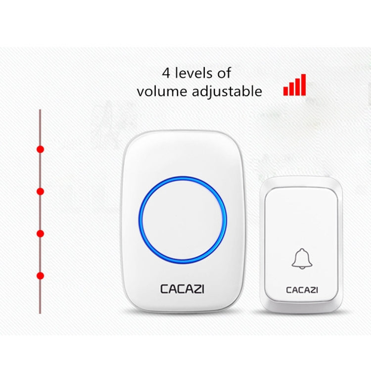 CACAZI A06-DC 1 To 1 Battery Type Smart Home Wireless Waterproof Music Doorbell(Black)
