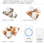 CACAZI A06-DC 1 To 1 Battery Type Smart Home Wireless Waterproof Music Doorbell(Black)