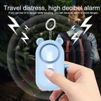 130dB LED Personal Alarm Pull Ring Outdoor Self-defense Products, Specification: Bear Style (Orange)