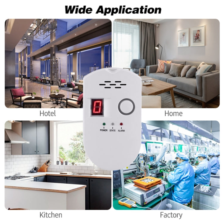 Combustible Gas Pipeline Digital Display Alarm, Specification: EU Plug
