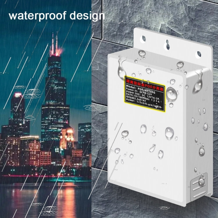 POE-4812FG  48V To 12V Isolated Standard POE Splitter Outdoor Monitoring Waterproof Power Supply Module