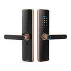 C91 Tuya Smart WiFi Password Fingerprint Electronic Door Lock(Bronze)