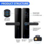 C91 Tuya Smart WiFi Password Fingerprint Electronic Door Lock(Bronze)