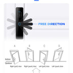 C91 Tuya Smart WiFi Password Fingerprint Electronic Door Lock(Bronze)