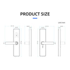 C91 Tuya Smart WiFi Password Fingerprint Electronic Door Lock(Silver)