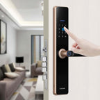 Wifi Fingerprint Lock Home Security Door Password Lock Supports APP Remote Unlocking(Space Gray)