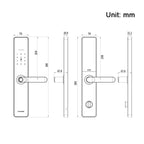 Wifi Fingerprint Lock Home Security Door Password Lock Supports APP Remote Unlocking(Rose Gold)