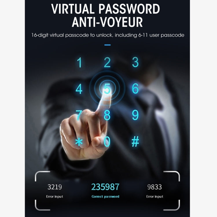 Wifi Fingerprint Lock Home Security Door Password Lock Supports APP Remote Unlocking(Rose Gold)