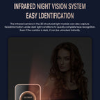 T100A  3D Face Recognition Fingerprint Code Card Digital Door Lock(Rose Gold)