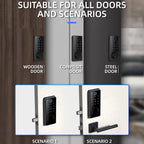 C87 Automatic Fingerprint Lock Entry Door Password Smart Lock(Black)