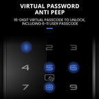 C87 Automatic Fingerprint Lock Entry Door Password Smart Lock(Black)