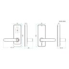 C89 Smart Fingerprint Password Lock Home Indoor Door TUYA System Lock(Black)