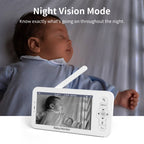 5 Inch HD Baby Monitor Wireless Wifi Baby Care Camera UK Plug